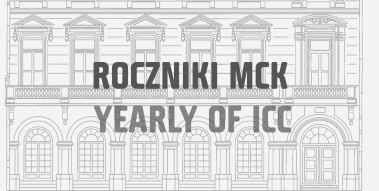 Grafika czarno-biała przedstawiająca zarys kamienicy MCK na Rynku 25 w Krakowie